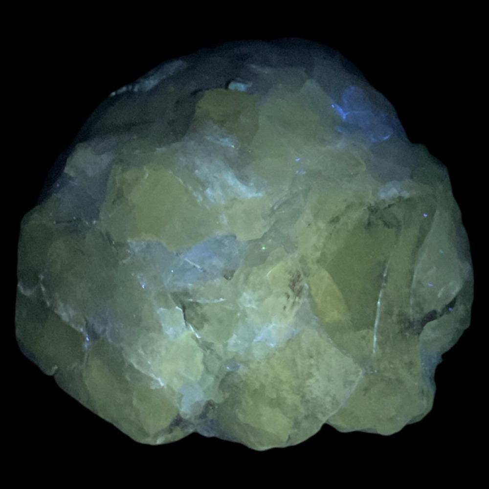 Blue Multitone Crackled Art Glass Cullet Glowing Manganese Slag Glass‎ #4GX272